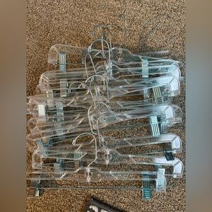 14 acrylic skirt/ pants hangers 14”